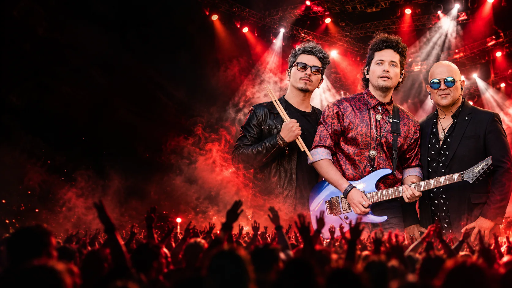 Revive Soda, tributo a Soda Stereo y Gustavo Cerati, en el escenario frente al público